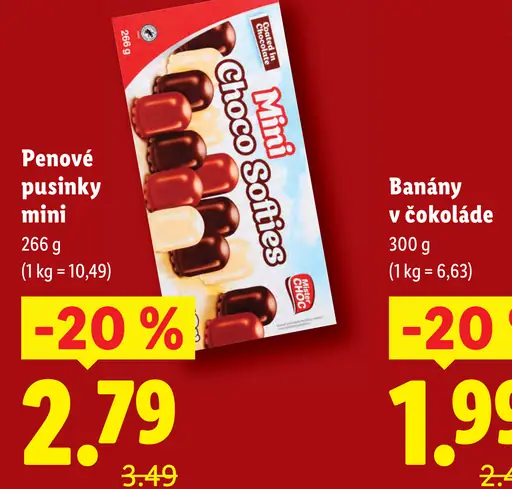 Penové pusinky mini Choco Softies