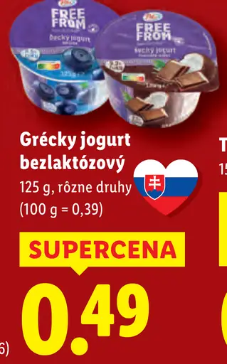 Free From grécky jogurt bezlaktózový