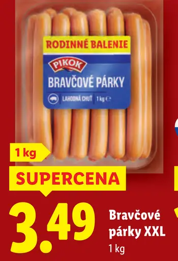 Pikok bravčové párky XXL
