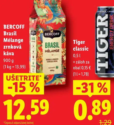 Bercoff Zrnková káva Brasil