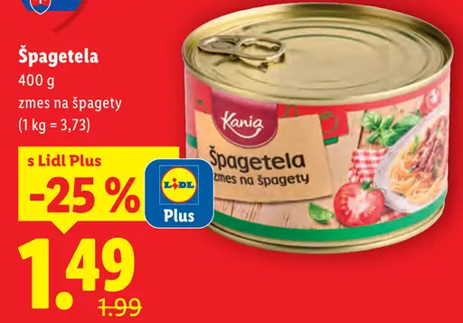 Kania špagetela zmes na špagety