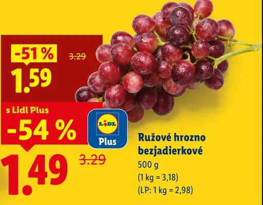 Ružové hrozno bezjadierkové