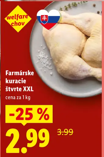 Farmárske kuracie štvrte zadné XXL