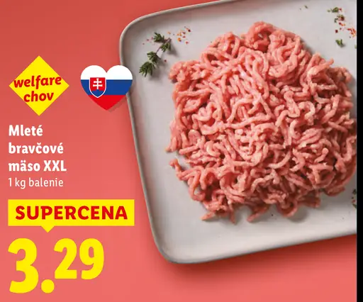 Mleté bravčové mäso XXL