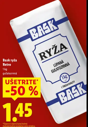 Bask Guľatozrnná ryža lúpana