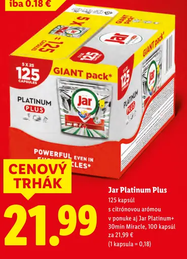 Jar Platinum Plus kapsuly s citrónovou arómou