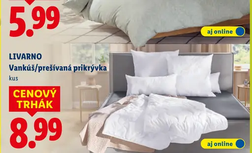 Livarno vankúš/prikrývka prešívaná