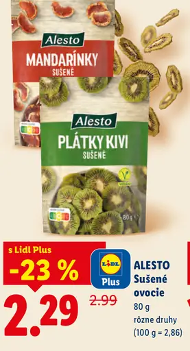Alesto Sušené ovocie – rôzne druhy