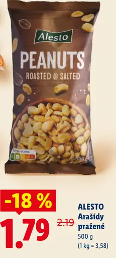 Alesto Arašidy pražené