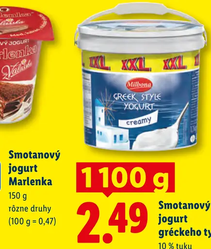 Milbona Smotanový jogurt gréckeho typu
