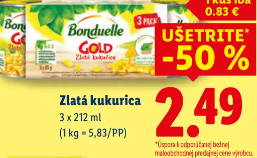 Bonduelle Gold Zlatá kukurica