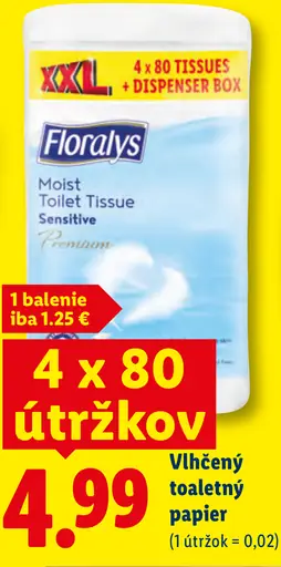 Floralyss vlhčený toaletný papier Sensitive Premium