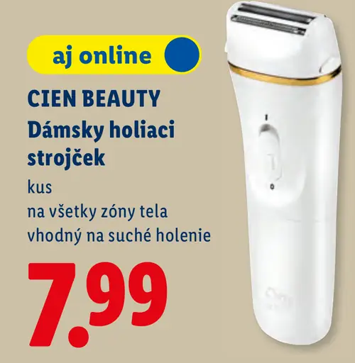 Cien Beauty dámsky holiaci strojček na všetky zóny tela, vhodný na suché holenie