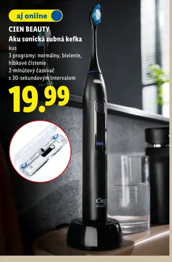 Cien Beauty aku sonická zubná kefka s 3 programami a 2-minútovým časovačom