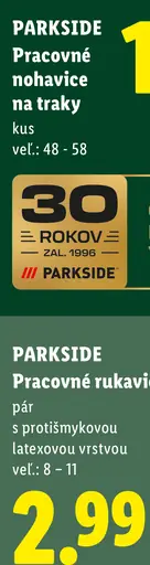 Parkside pracovné rukavice s protišmykovou latexovou vrstvou