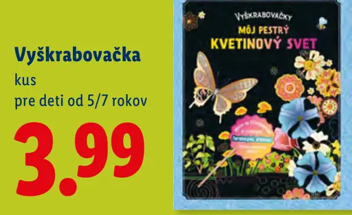 Vyškrabovačka Môj pestrý kvetinový svet, pre deti od 5/7 rokov