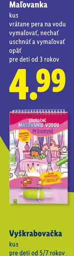Maľovanka – maľovanie vodou, opakovane použiteľná, pre deti od 3 rokov