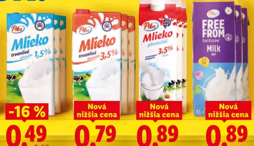 Free From bezlaktózové mlieko