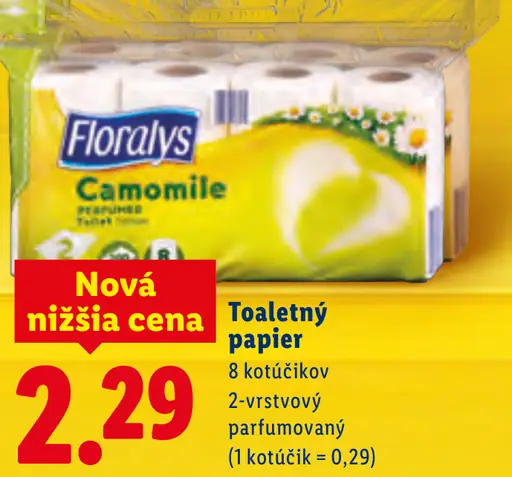 Florays Camomile toaletný papier 2-vrstvový parfumovaný