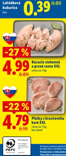 Kuracie stehenné a prsné rezne XXL