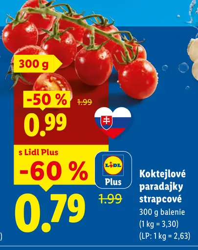 Paradajky koktejlové strapcové