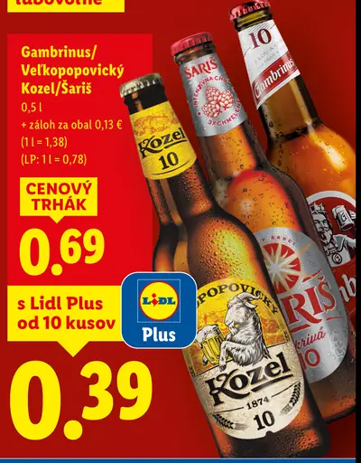 Velkopopovický Kozel pivo