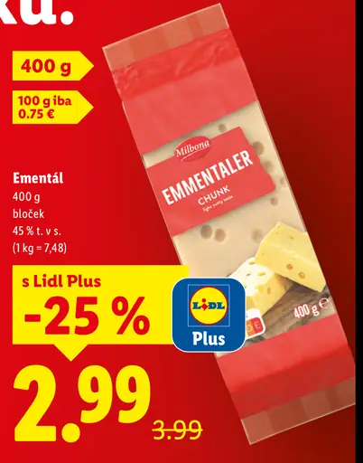 Milbona Emmentaler blok