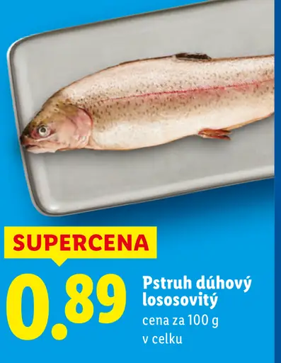 Pstruh dúhový lososovitý vcelku
