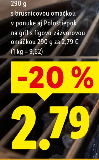 Pološtiepok na gril s figovo-zázvorovou omáčkou