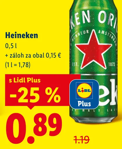 Heineken plechovka