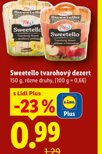 Pilos Sweetello tvarohový dezert rôzne druhy