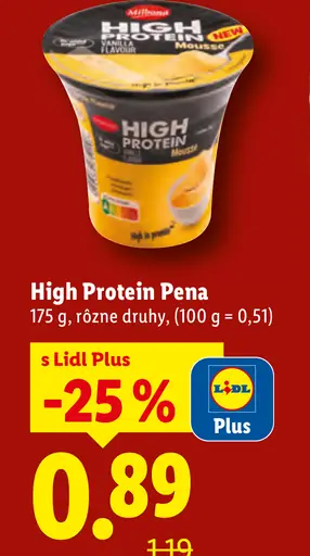 Milbona High Protein Pena, rôzne druhy