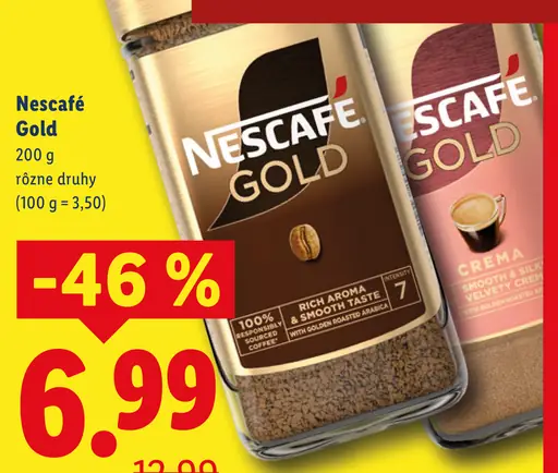 Nescafé Gold instantná káva 2 druhy