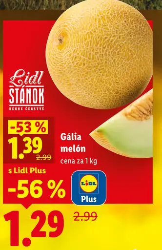 Lidl Štanok Gália melón