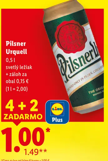 Pilsner Urquell Svetlý ležiak plechovka