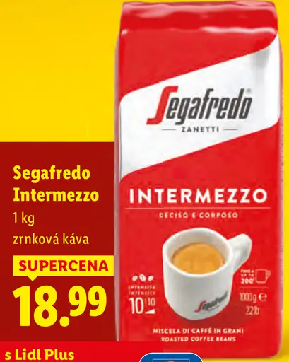 Segafredo Intermezzo zrnková káva