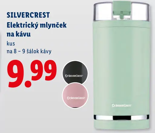 SilverCrest elektrický mlynček na kávu na 8–9 šálok kávy