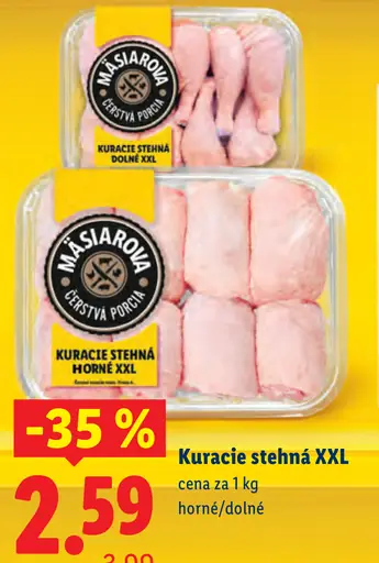 Mäsiarová kuracie stehná XXL – horné a dolné