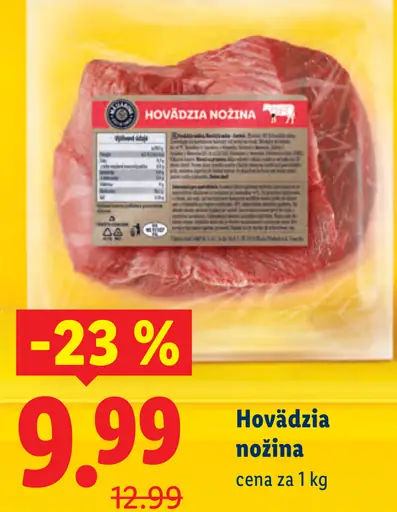 Mašiarová hovädzia nožina