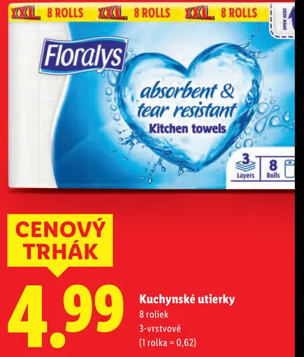 Floraly's kuchynské utierky, 3-vrstvové