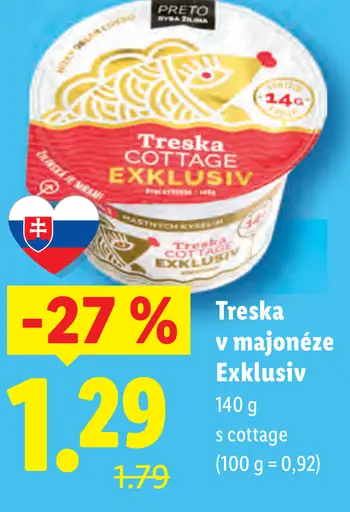 PRETO Treska v majonéze Exkluziv