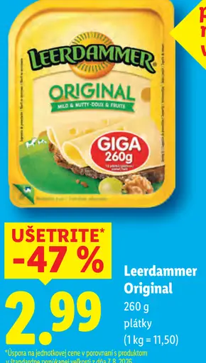 Leerdammer Original plátky