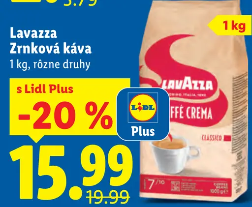 Lavazza zrnková káva