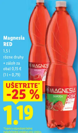 Magnesia Red ochutená minerálna voda