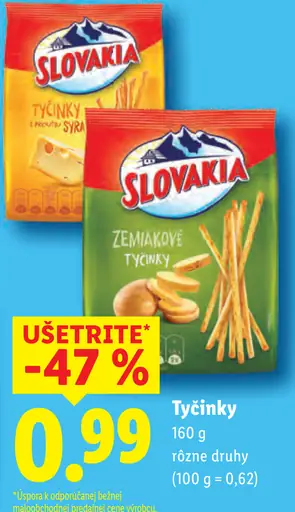 Slovakia tyčinky, syrové a zemiakové druhy