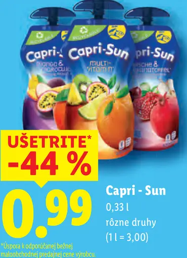Capri-Sun ovocný nápoj rôzne druhy