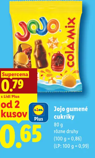 Jojo gumene cukríky, rôzne druhy