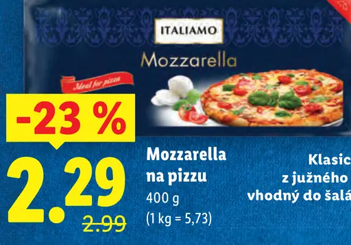 Italiamo Mozzarella na pizzu