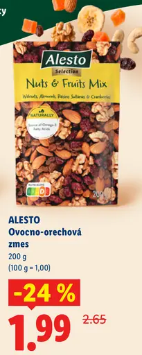 Alesto Ovocno-orechová zmes