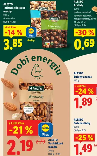 Alesto talianske lieskové orechy, rôzne druhy